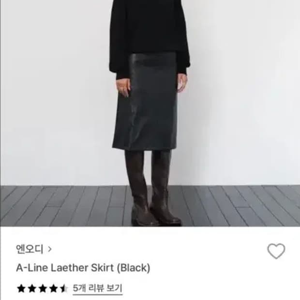 엔오디 nod 가죽 스커트 s