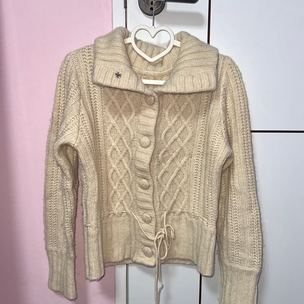 아이보리 러블리 니트 가디건
