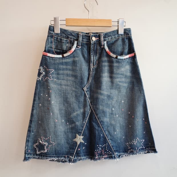 Japan brand 데님 스커트 (25인치)