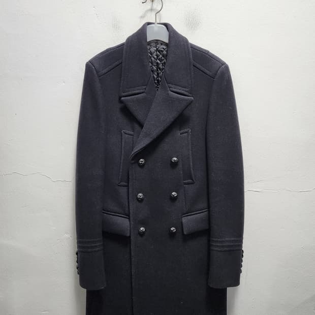 시스템 울 캐시미어 더블 브레스티드 코트 100