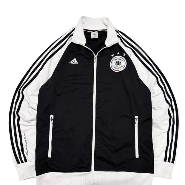 아디다스 독일 흰/검 트랙탑 져지