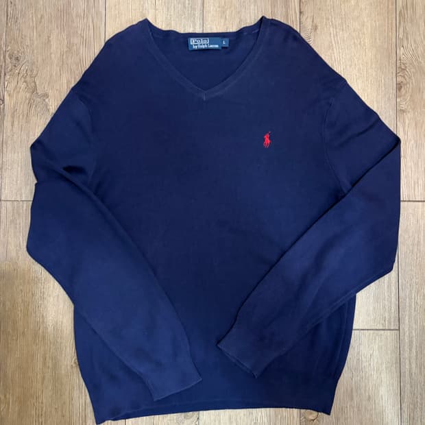 L) 폴로 랄프로렌 브이넥 니트 네이비