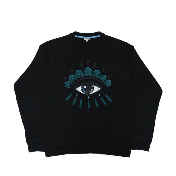 [정품]겐조 아이 자수 맨투맨 블랙 M