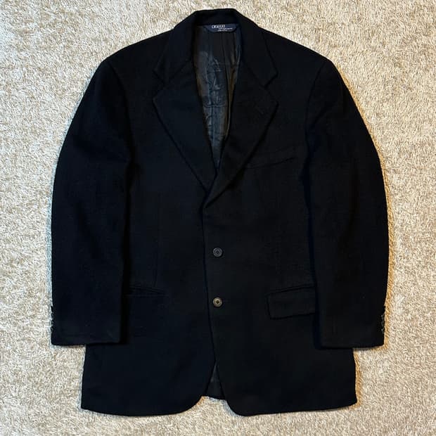 폴로 랄프로렌 POLO 헤링본 울 캐시미어 블레이저 자켓 블랙 39