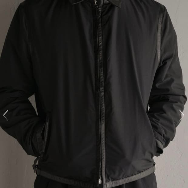 에르메스 02년도 아카이브 가죽 시어링 나일론 자켓 52