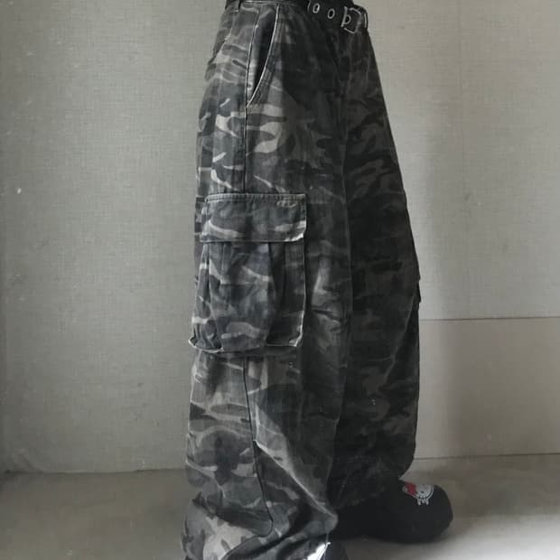 와이드핏 카모 카고팬츠