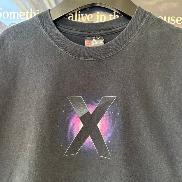 00s Apple Mac X로고 프로모 티셔츠