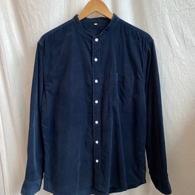 TOPVALU 네이비 코듀로이 셔츠(MEN XL)