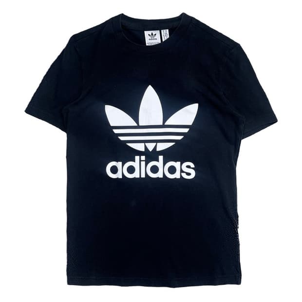  ADIDAS 파이어버드 빅로고 티셔츠 블랙 XS