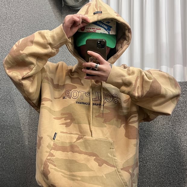 sculptor Camo pattern hoodie