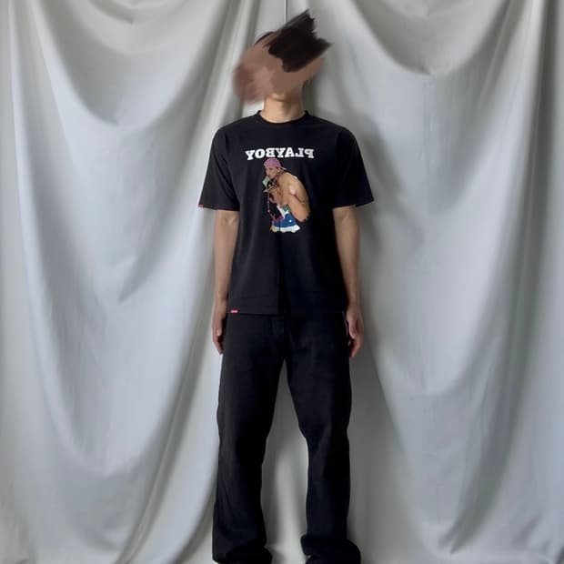 playboy x saintpain 플레이보이 세인트페인 프린팅 반팔