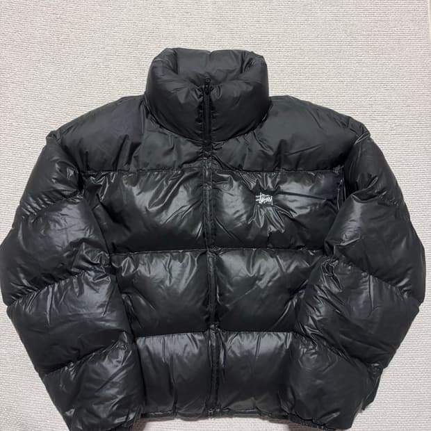 스투시 푸퍼 재킷 블랙 L