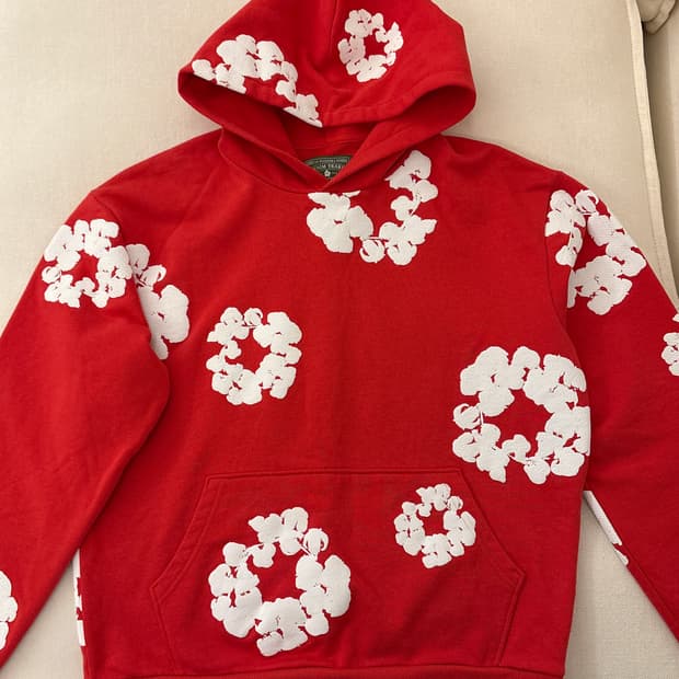 데님티어스 후드티 레드 M