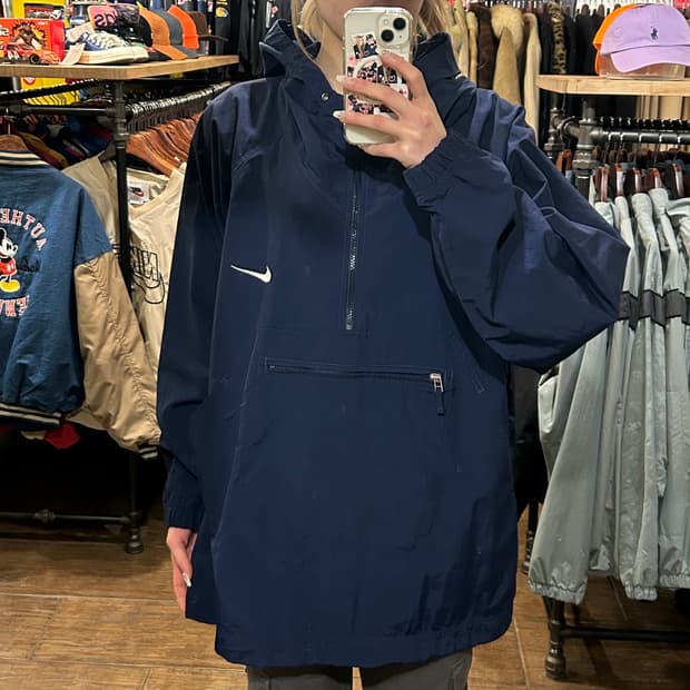 [HI] 나이키 후드 아노락 네이비