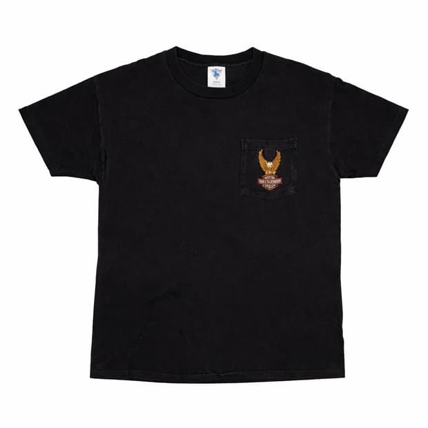🇺🇸80s 할리데이비슨 이글 포켓 티셔츠