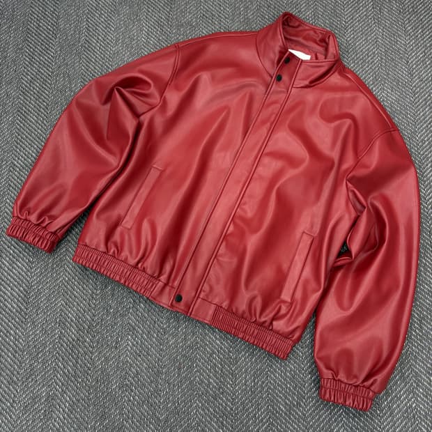 큐티에잇 가먼츠 레더 봄버자켓