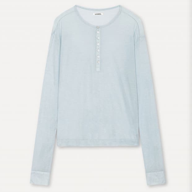 라벨아카이브 Ove wool-blend 헨리넥 라이트블루 2사이즈