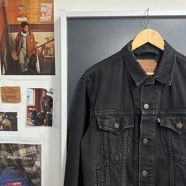 90s Levis 리바이스 3세대 75506 흑청 데님 트러커
