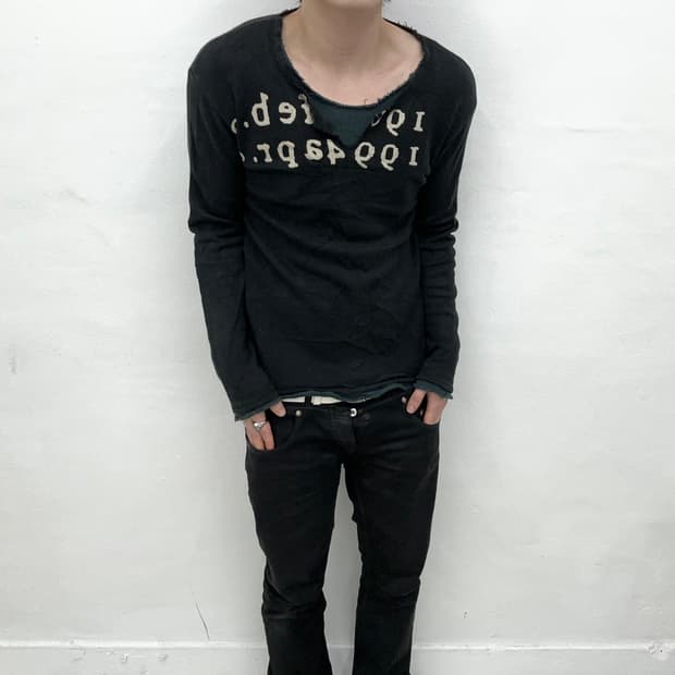 PPfm grunge v neck sleeve