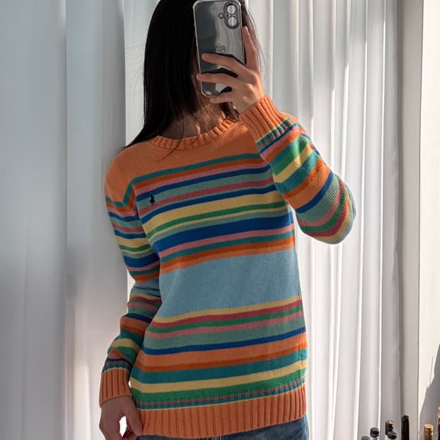 [S]폴로 랄프로렌 멀티 스트라이프 코튼 니트