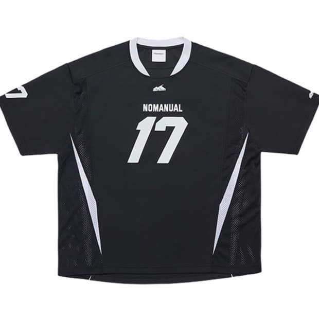 노메뉴얼 17 메쉬 블락 풋볼 저지 블랙