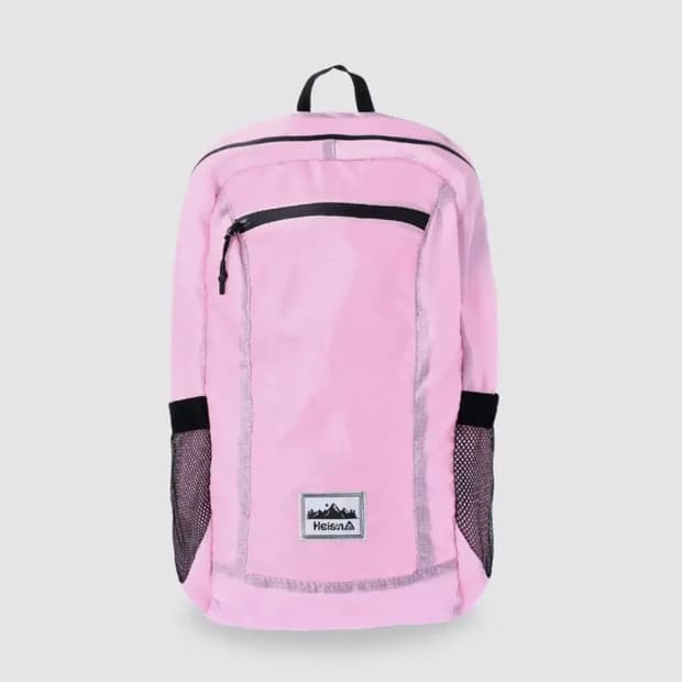 (구함) 하이산 백팩 핑크 가방 초경량 컴팩트 포켓백 스트로베리