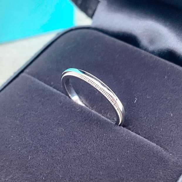 티파니 밀그레인 PT950 백금 9호 2mm 링(국내9호)