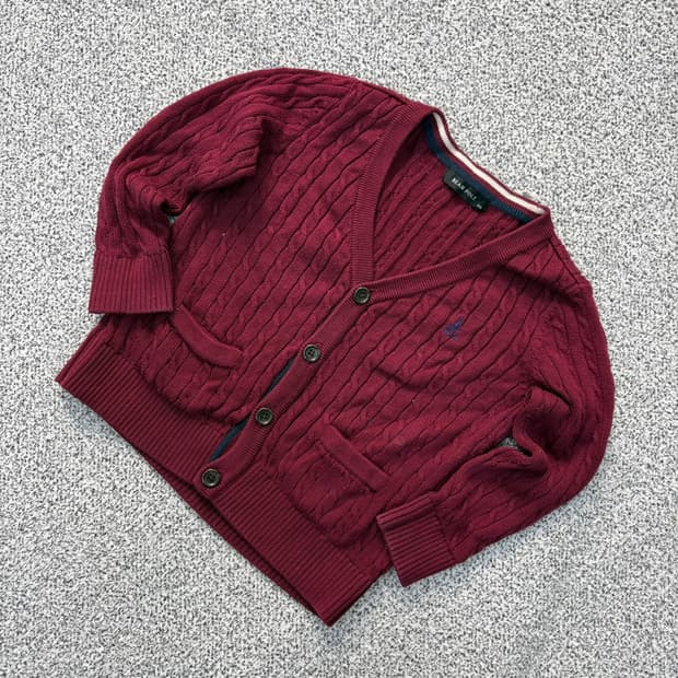 105 빈폴 키즈 케이블 니트 가디건 0325J
