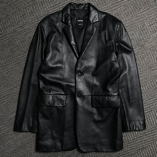 Mz marzo 램스킨 레더 블레이저 양가죽 자켓o 5734