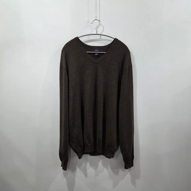 브룩스브라더스 메리노울 브이넥 니트 XL 
