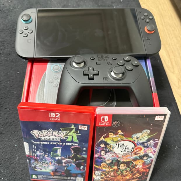 닌텐도 스위치2 풀구성 프로콘+포켓몬스터za+귀멸의칼날2
