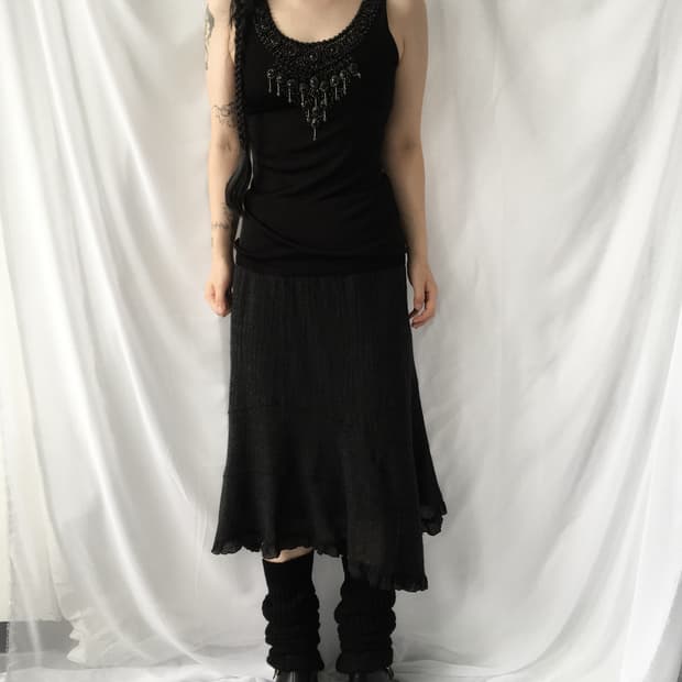 Beads point sleeveless