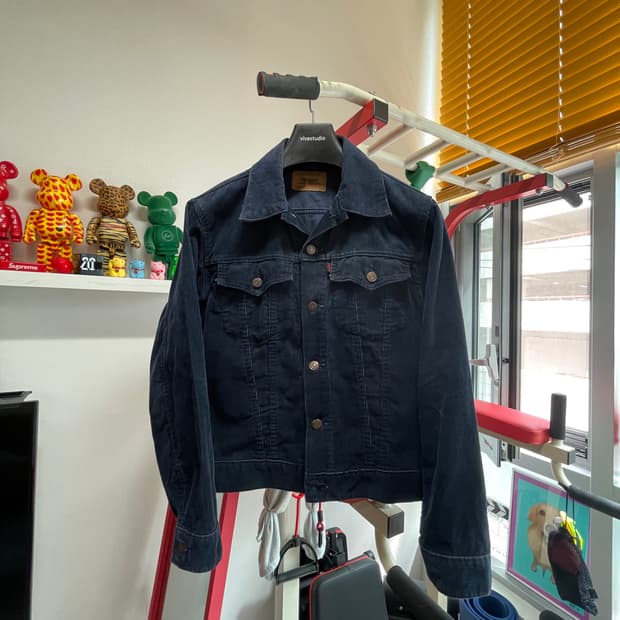 리바이스 코듀로이 트러커 네이비