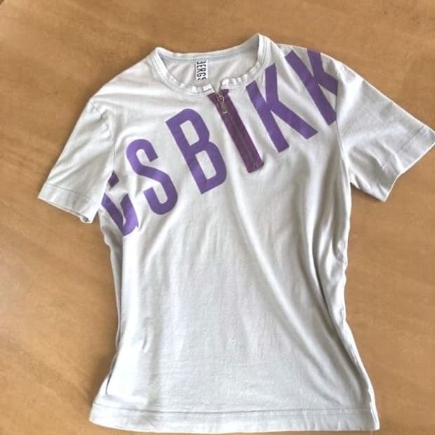 bikkembergs 사선 지퍼 티셔츠