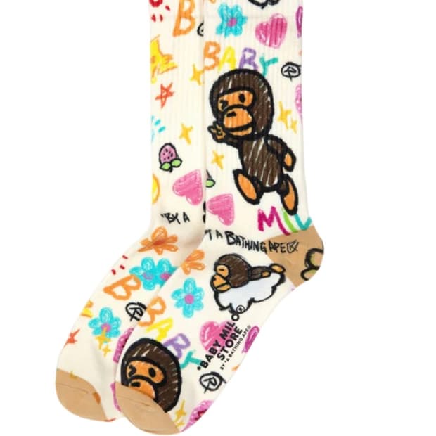 베이프 베이비 마일로 양말 아이보리