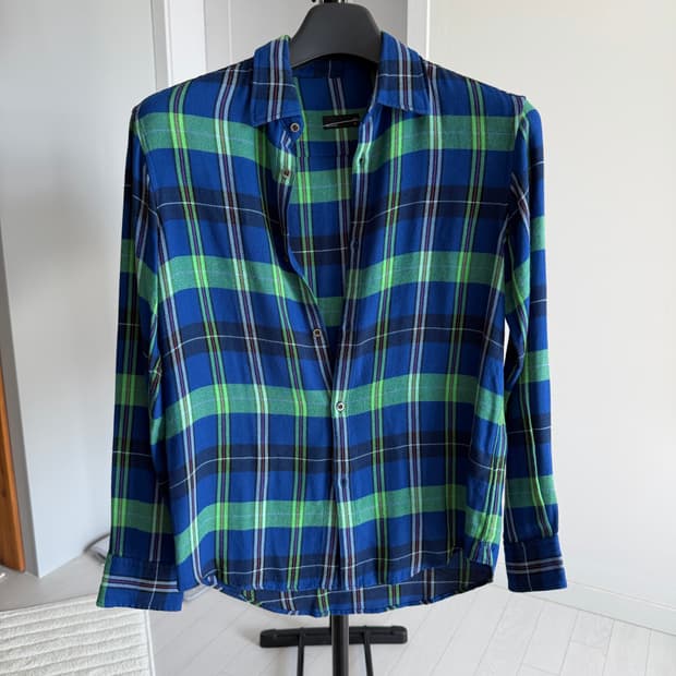 라드뮤지션 체크 플란넬 레이온 셔츠 made in Japan🇯🇵