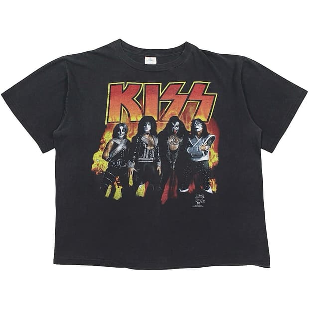 96/97 KISS 키스 얼라이브 월드와이드 투어 티셔츠 빈티지 락 밴드
