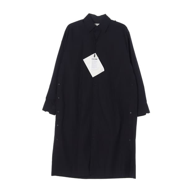 (새상품)[S]르메르 블랙 버튼 오버핏 롱 셔츠원피스

