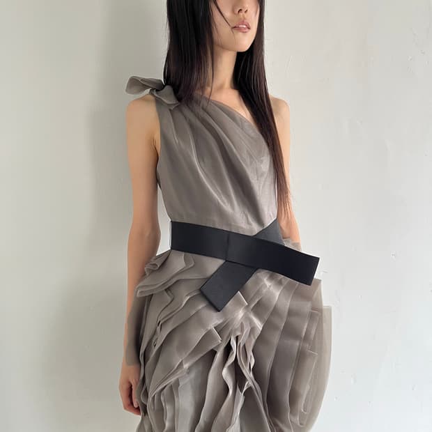 tulle one shoulder cocktail dress