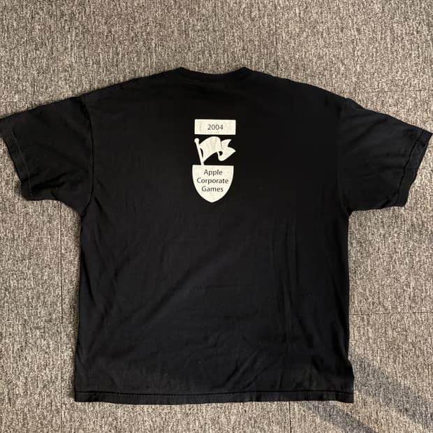 빈티지 애플 Apple Staff 반팔  XL Black