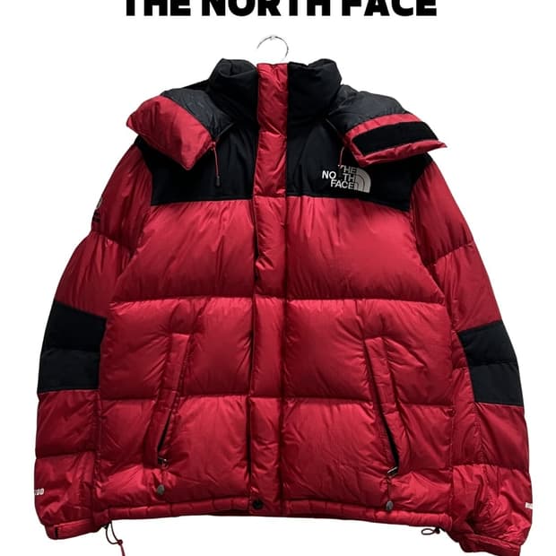 (M) 노스페이스 윈드스토퍼 드롭 700필 구스다운 패딩 자켓 레드