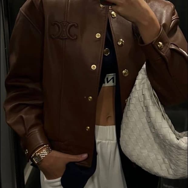 빈티지 셀린느 레더 자켓 