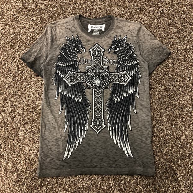 버커루 Y2K 오리엔탈 펑크 티셔츠