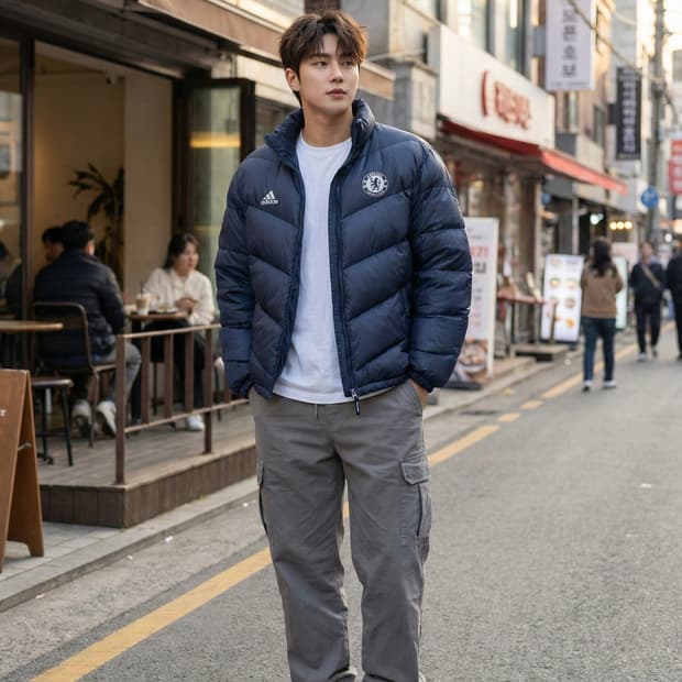 아디다스 첼시 FC 오리털 덕다운 패딩 점퍼