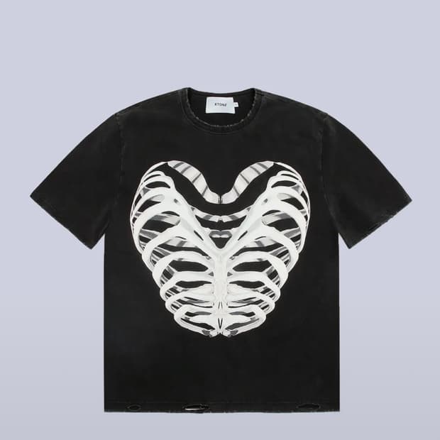 엑스톤즈 XTT039 보운 워싱 반팔 티셔츠 (BLACK)
