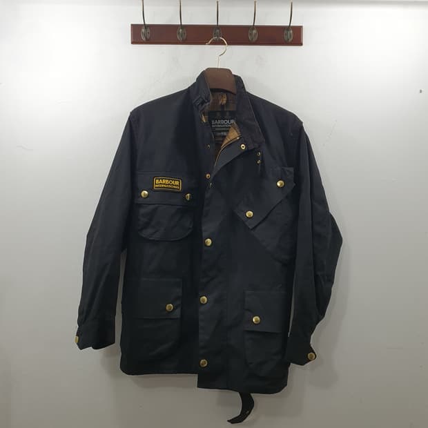 추M-L 바버 남성 블랙 인터네셔널 왁스 오리지날 자켓