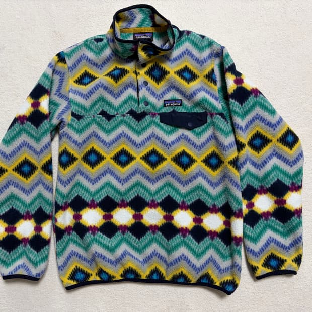 [S]파타고니아 우먼스 신칠라 라이트웨이트 스냅티 플리스 (아즈텍 패턴)