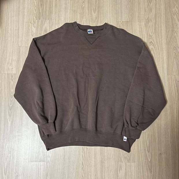 [XL] 90s 빈티지 러셀 스웻셔츠 맨투맨 초코브라운