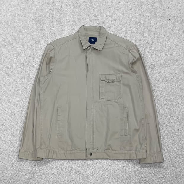 스투시 Stussy 00s 코튼 포켓 셔츠 자켓 베이지