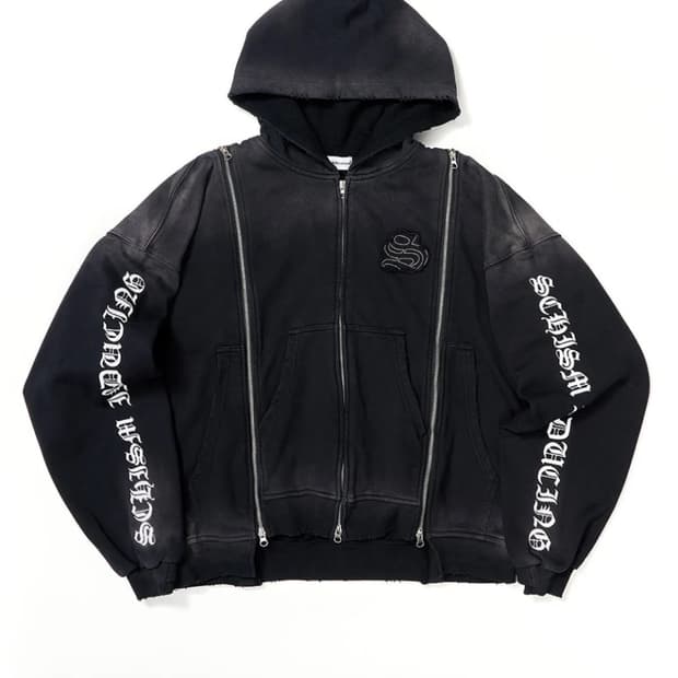 스키즘인듀싱 ASSEMBLY ZIP HOODIE BLACK